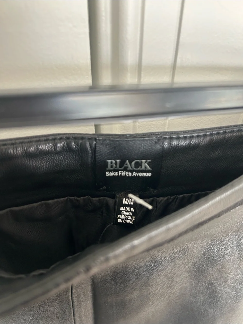 Black Faux Leather A-Line Skirt